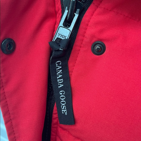 Canada Goose Red Shelburne Heritage Parka with Fur Hood - Picture 10 of 15